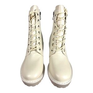 Hey Girl by Corkys Cream Combat Boots - Size 10